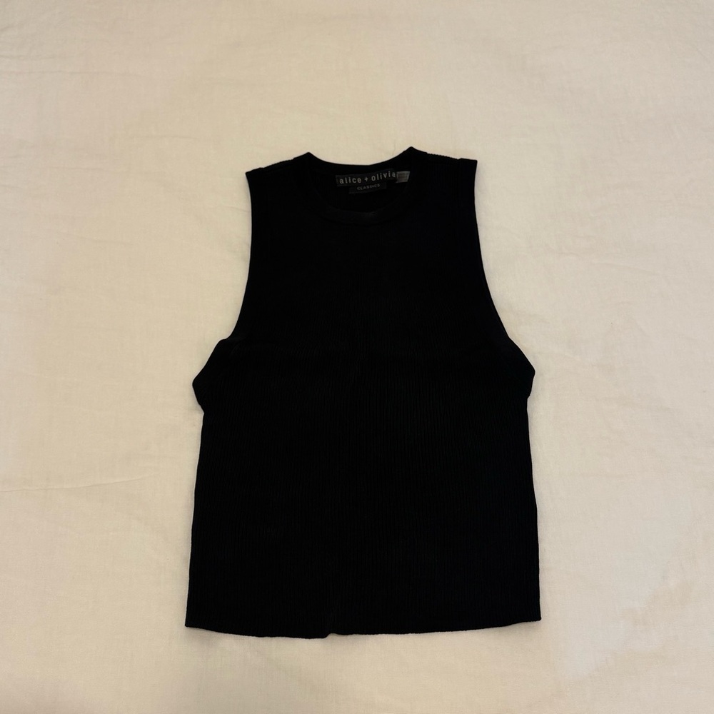 Alice + Olivia Black Tank Top